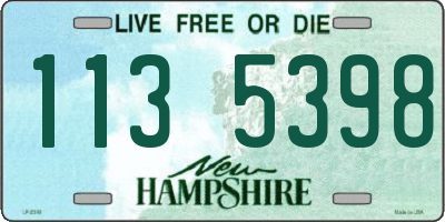 NH license plate 1135398