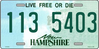 NH license plate 1135403