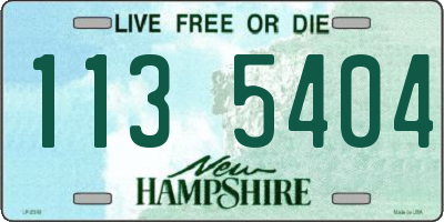 NH license plate 1135404