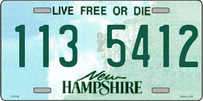 NH license plate 1135412