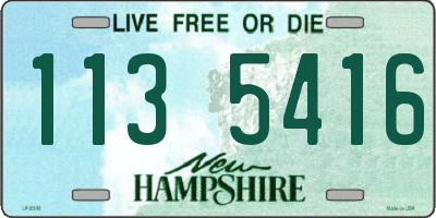 NH license plate 1135416