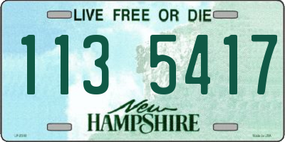NH license plate 1135417