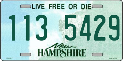 NH license plate 1135429