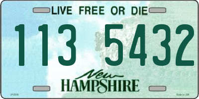NH license plate 1135432