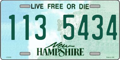 NH license plate 1135434