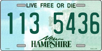 NH license plate 1135436