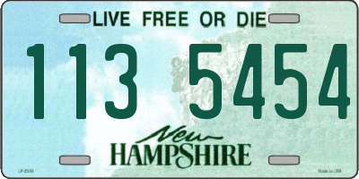 NH license plate 1135454