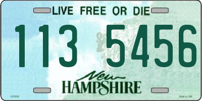 NH license plate 1135456