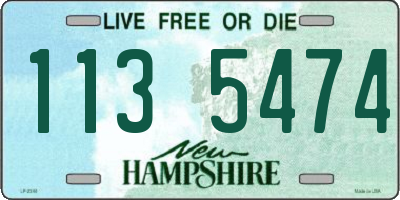 NH license plate 1135474