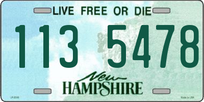 NH license plate 1135478