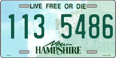NH license plate 1135486
