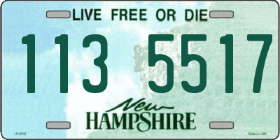 NH license plate 1135517