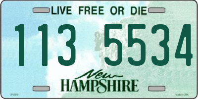 NH license plate 1135534