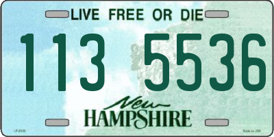 NH license plate 1135536