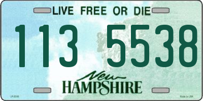 NH license plate 1135538