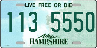 NH license plate 1135550