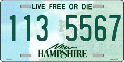 NH license plate 1135567