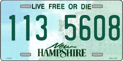 NH license plate 1135608