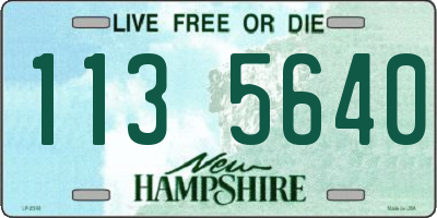 NH license plate 1135640