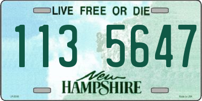 NH license plate 1135647