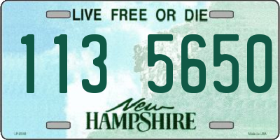 NH license plate 1135650