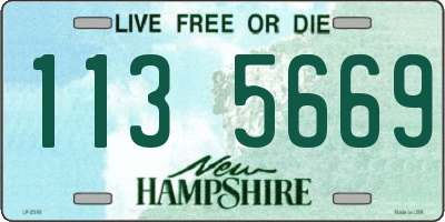 NH license plate 1135669