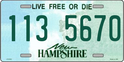NH license plate 1135670