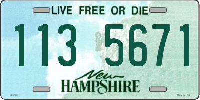 NH license plate 1135671
