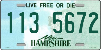 NH license plate 1135672