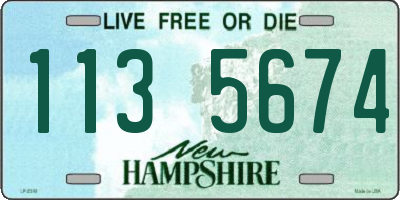 NH license plate 1135674
