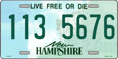 NH license plate 1135676