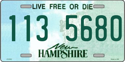 NH license plate 1135680
