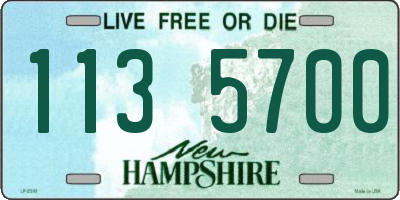 NH license plate 1135700