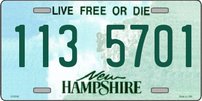 NH license plate 1135701