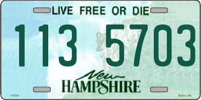 NH license plate 1135703