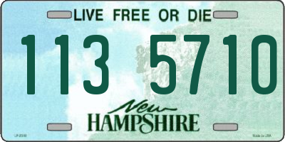 NH license plate 1135710