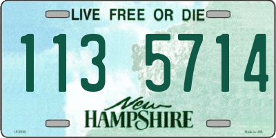 NH license plate 1135714