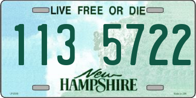 NH license plate 1135722