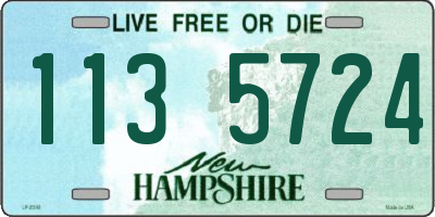 NH license plate 1135724