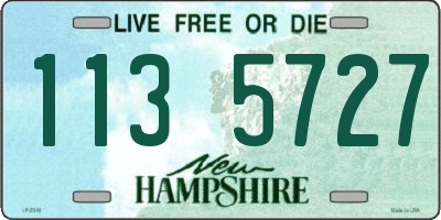 NH license plate 1135727