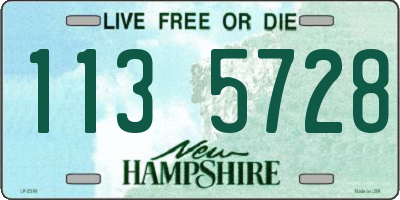 NH license plate 1135728
