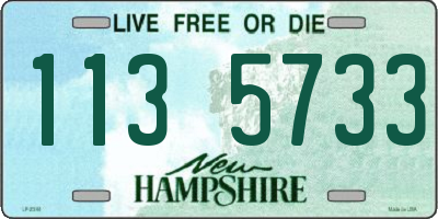NH license plate 1135733