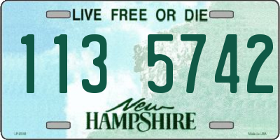 NH license plate 1135742