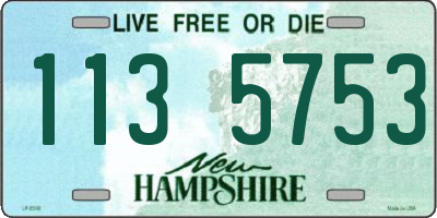 NH license plate 1135753