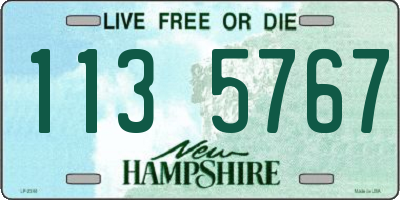 NH license plate 1135767