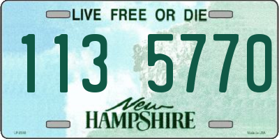 NH license plate 1135770