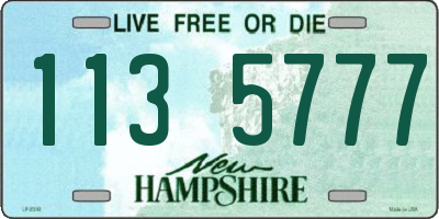 NH license plate 1135777