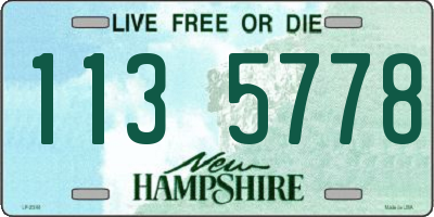 NH license plate 1135778