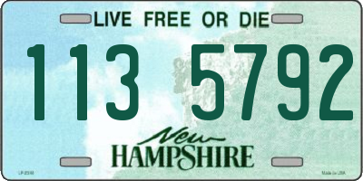 NH license plate 1135792