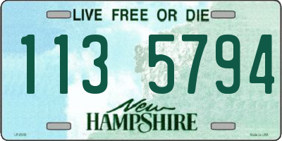 NH license plate 1135794